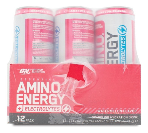 Bebida On Amino Energy + Electrolitos 12 Pack 355ml C/u Rtd
