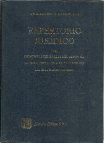 Repertorio Jurídico Máximas Aforismos Locuciones Cabanel Dyf