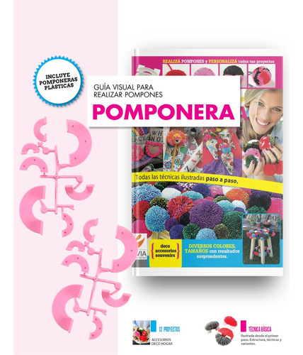 Guía Visual / Para Realizar Pompones / Revista + Pomponera