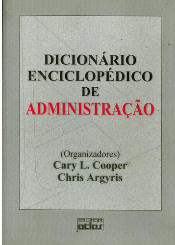 Livro Dicionário Enciclopédico De Administração