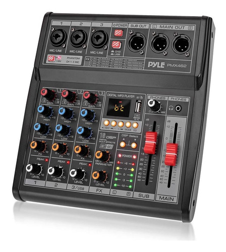 Mezclador De Audio De 3 Canales Pyle-pro Pmx462