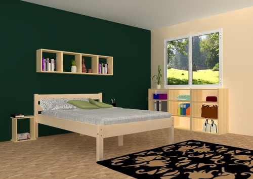 Cama Matrimonial De Madera