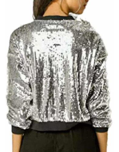 Imagen 1 de 4 de Chaqueta Bomber Metalic Fashion Diseño Exclusivo