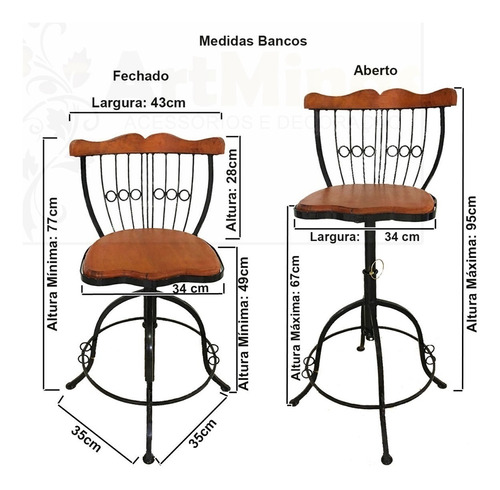 Cadeiras Para Costureiras Ferro E Madeira Rustica E Classica | MercadoLivre