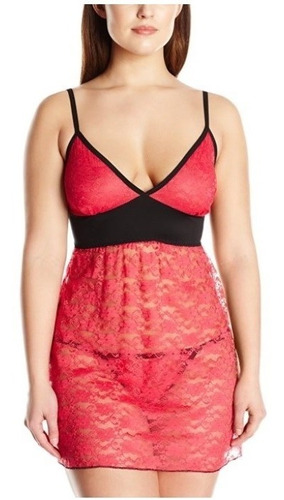 Baby Doll Plus, 3x,  Coral  Sensual Dimention