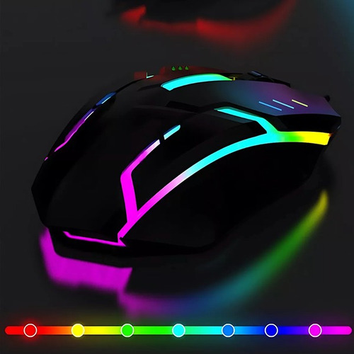 Mouse Gamer Retroiluminado Rgb Dinax Xtreme Series Negro