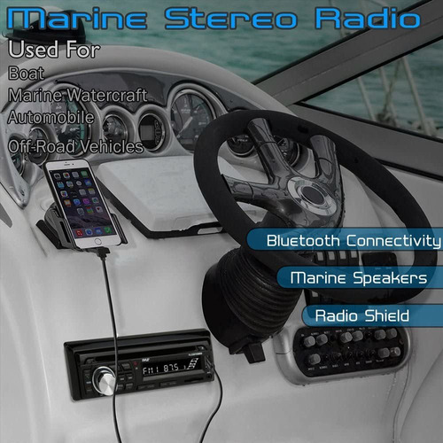 Inalámbrica Bluetooth Estéreo De Audio Marino - Kit W / Indi