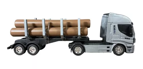 Caminhao Iveco HI-Way com Toras de Madeira - USUAL BRINQUEDOS