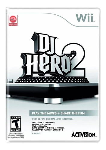 Jogo Dj Hero 2 Nintendo Wii Midia Fisica Activision