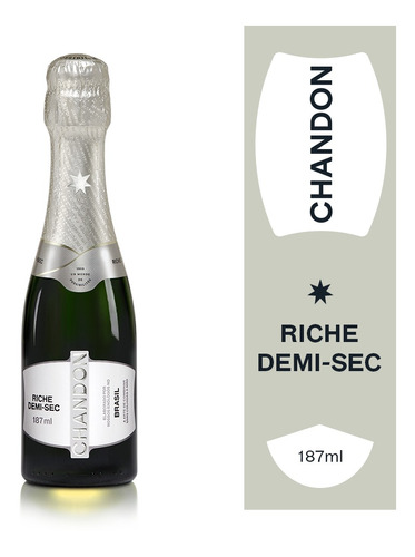 Espumante Baby Chandon Riche Demi-Sec 187 mlChandon Demi Sec 2020 adega Chandon 187 ml