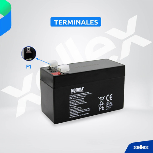1 X Bateria Recargable 12v 1.2ah Motoma Selladas San Martin