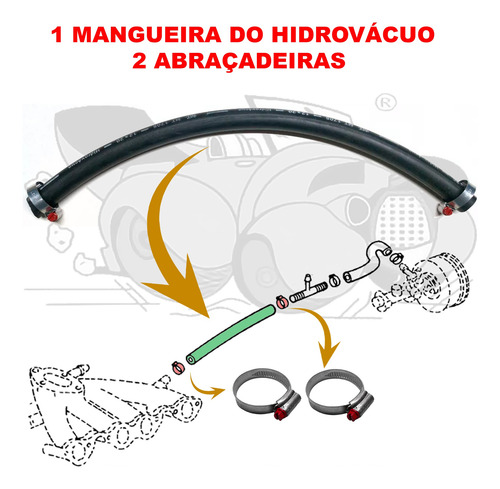 Mangueira Hidrovácuo Vw Santana Gol Voyage Parati Saveiro