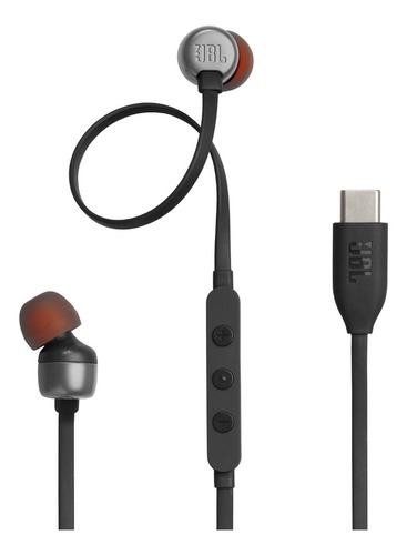 Fone De Ouvido Tune 310c Com Fio Usb 3 Botões Jbl Preto