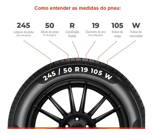 Kit 2 Pneu 245/50r19 Pirelli 105w Xl Cinturato P7 Run Flat
