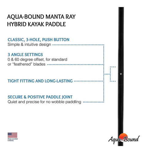 Aqua Bound Manta Ray Hybrid - Pala De Kayak (2 Piezas)