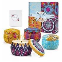 Comprar Velas Aromaticas Cera De Soja Natural 4piezas Multicolor