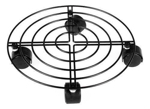 Macetero De Metal Negro Con Soporte Para Maceta De 27 Cm Con