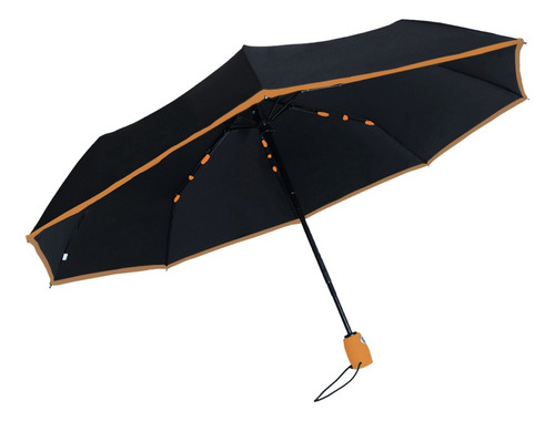 Paraguas Sombrilla P Lluvia Y Sol, Proteccion Uv Impermeable Color Naranja Diseño De La Tela Lunares