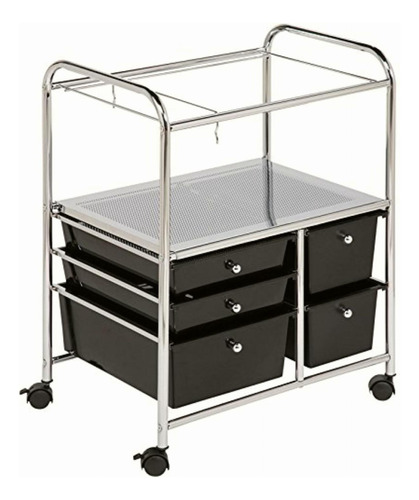 Honey-can-do Oficina Organizador, Carrito Archivero Con 5