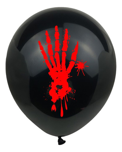 F Halloween Red Print Skull Bottom Inflable Fun Ball