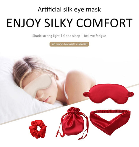 M Juego De 4 Mascarillas De Seda For Dormir, For Dormir