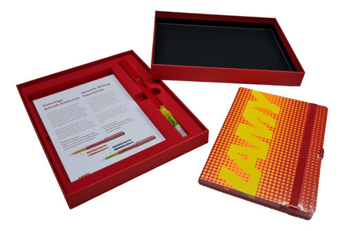 Set Lapicera Pluma Lamy Al-star Glossy Red Edicion Especial Color De La Tinta Rojo Color Del Exterior Rojo