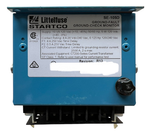 Relé De Falha De Aterramento - Littelfuse Startco / Se-105d