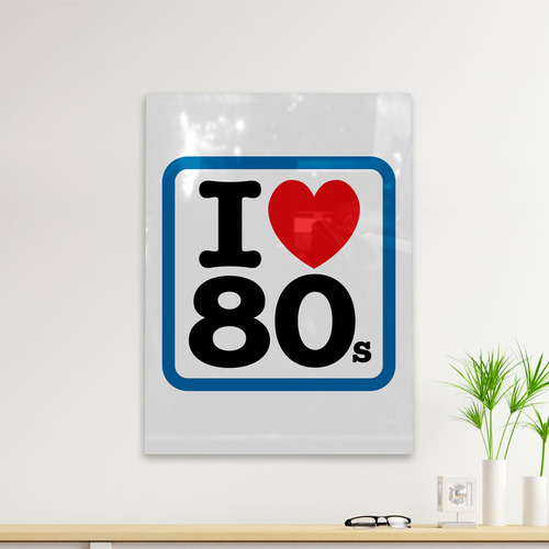 Cuadro Deco I Love 80s (d0405 Boleto.store)