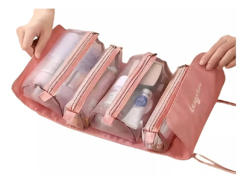 Bolsa Maquillaje Cosmetiquera Extensible Organizador 4en1 