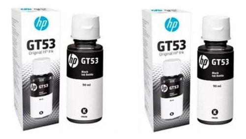 Botella De Tinta Hp Gt53 3yp03bl Negro 2 Pzas