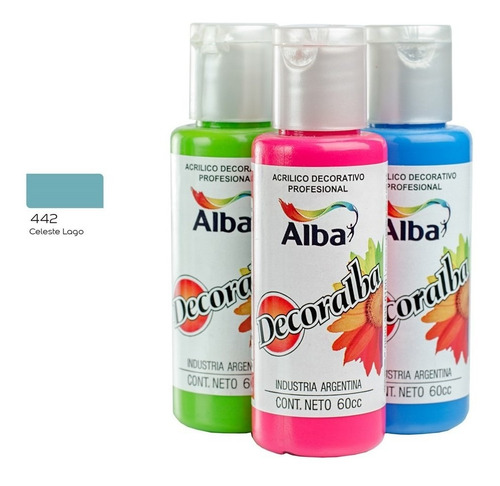 Acrilico Alba Decoralba  60ml Celeste Lago