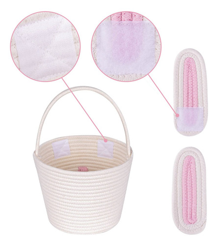 Cesta De Pascua Con Forma De Conejito Cubos De Pascua Para N
