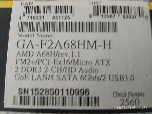 Tarjeta Madre Gigabyte Amd