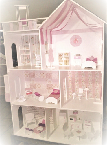 Casita De Muñecas Barbie C/muebles,ascensor,piscina Y Luz!! | Envío gratis Casita De Muñecas Barbie C/muebles,ascensor,piscina Y Luz!! | Envío gratis
