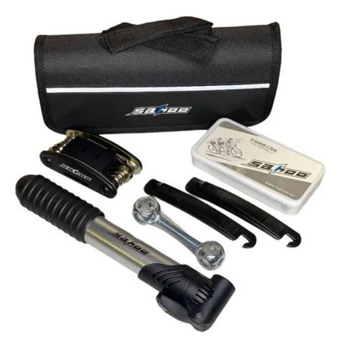 Kit Herramientas Para Bicicletas Completo Bombin Set Parches