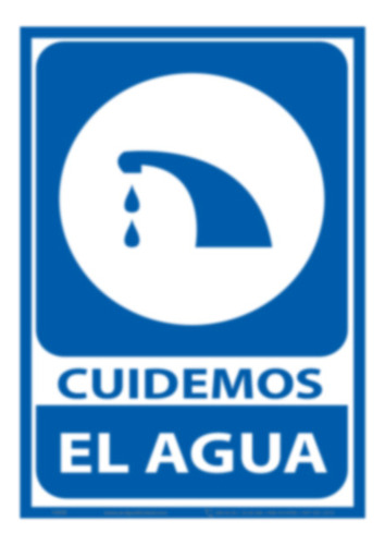 Señaletica A4 Cuidemos El Agua Según Norma Inen