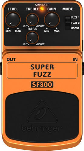 Imagem 2 de 6 de Pedal Sf300 Super Fuzz - Behringer + Nf + Garantia