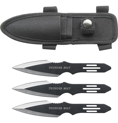 Cuchillo Combo Kunai Cuchillo Lanzar X 3 Naki Kabuto Ak34