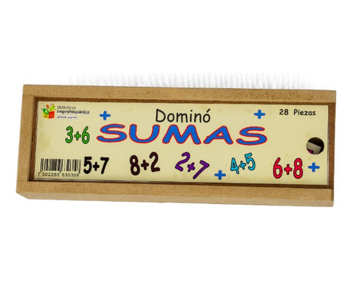 Dominó Didáctico De Madera Sumas