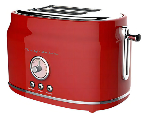 Torradeira Perfect Frigidaire ETO102 Red Retro Wide de 2 fatias