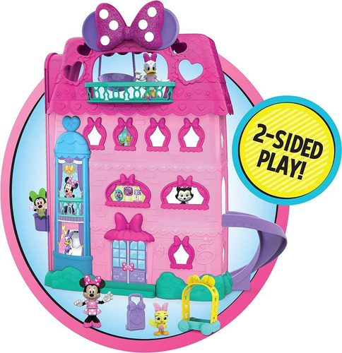 Imagen 3 de 6 de Disney Minnie Mouse Bow-tel Hotel House Casa Con Accesorios