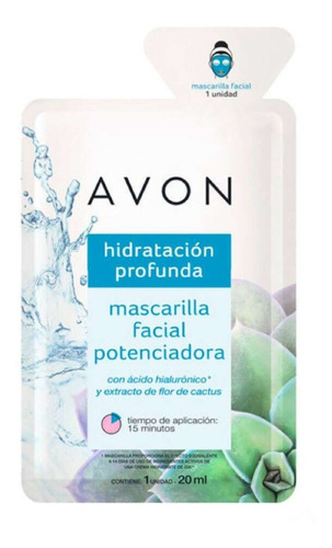 Mascarilla facial para piel Avon Mascarilla Facial Potenciadora Hidratación Profunda y 20mL