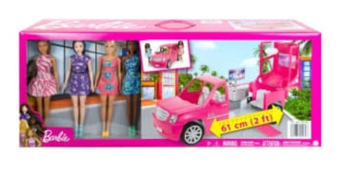 Carro Limusina Barbie Incluye 4 Muñecas Barbies +accesorios