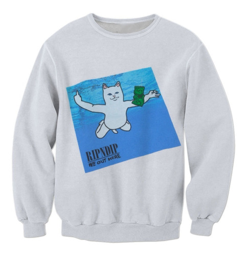 Sudadera Sweater Nirvana Nevermind Gato Todas Tallas Unisex