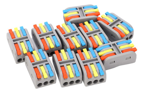 10 Uds Conector De Conductor De Cable Mini Palanca Tuerca 3