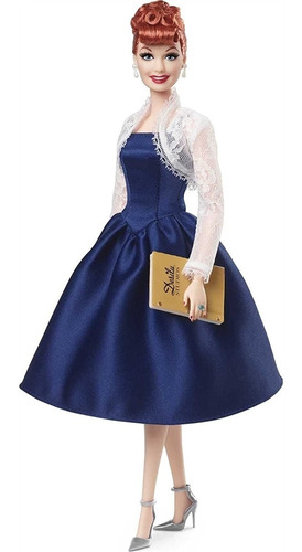 Colección Barbie Tribute Muñeca Lucille Ball Vestido Azul