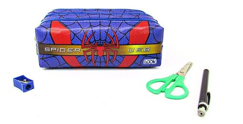 Funda azul con 3 separadores Spider Web, diseño 017spw3