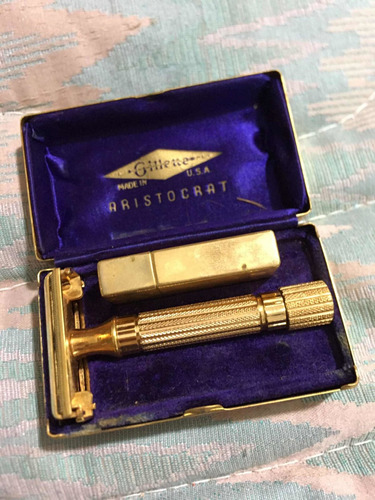 Gillette Aristocrat Rasuradora Antigua 1948 Con Estuche