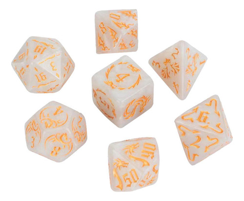 4 Juego De Dados Poliédricos De 7 Piezas, Juego De Dados