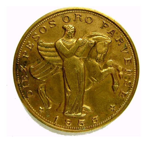 Ficha De 10 Pesos Oro Parva Domus 1878 1953 Excelente Estado